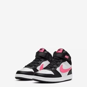 Nike Kids High-Top Sneakers Black and Pink